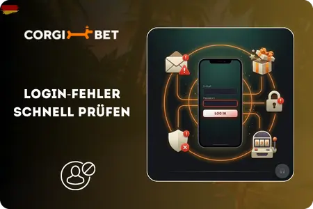 CorgiBet Fehlersuche mit Passwort und VPN